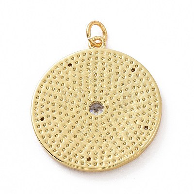 Brass Micro Pave Claer Cubic Zirconia Pendants KK-E068-VF010-1