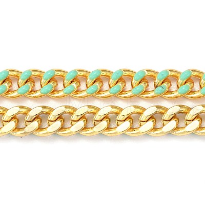 Two Tone Handmade Brass Curb Chains CHC-I035-01G-09-1