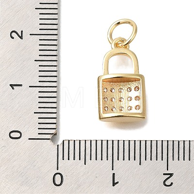 Brass Micro Pave Cubic Zirconia Pendants KK-Q001-15G-1