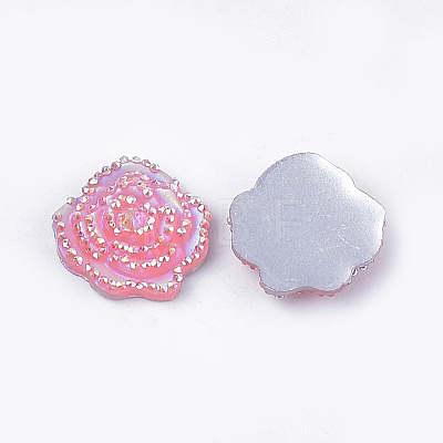 Resin Rhinestone Cabochons CRES-T012-02C-1