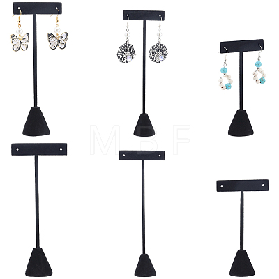 6Pcs 3 Styles T Shaped Alloy Earring Display Stand EDIS-SC0001-05-1