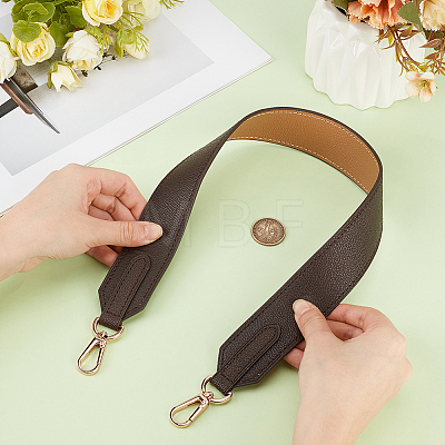 Double Face Cowhide Leather Long Bag Straps PURS-CL0001-49B-1