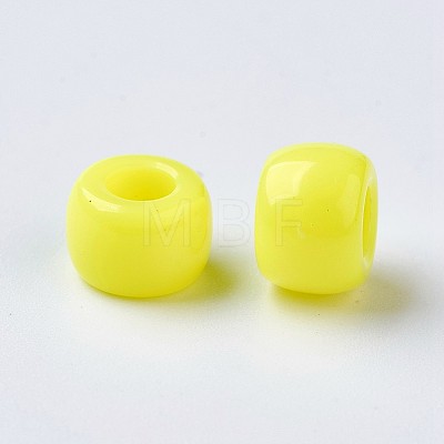 European Resin Large Hole Beads LS-RESI-WH0002-06H-1