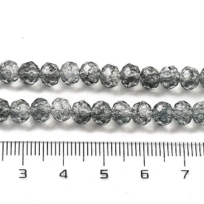 Crack Glass Beads Strands GLAA-M049-01F-1