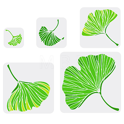 5Pcs 5 Styles Autumn PET Hollow Out Drawing Painting Stencils DIY-WH0394-0085-1