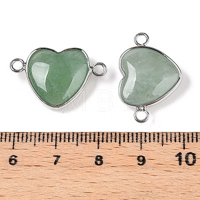 Natural Green Aventurine Love Heart Pendants G-T138-205I-P-1