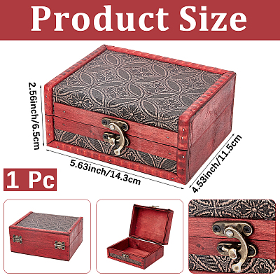 Rectangle Wood & PU Leather Jewelry Boxes CON-CL0001-14B-1