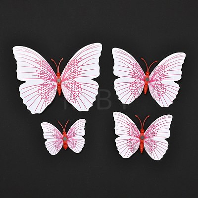 PVC Plastic Artificial 3D Butterfly Decorations DIY-I072-02A-1