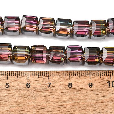 Electorplated Glass Beads EGLA-E006-1C-1