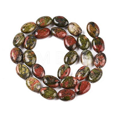 Natural Unakite Beads Strands G-M206-53-1