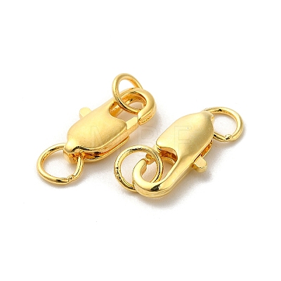 Brass Lobster Claw Clasps X-KK-P249-05B-G-1