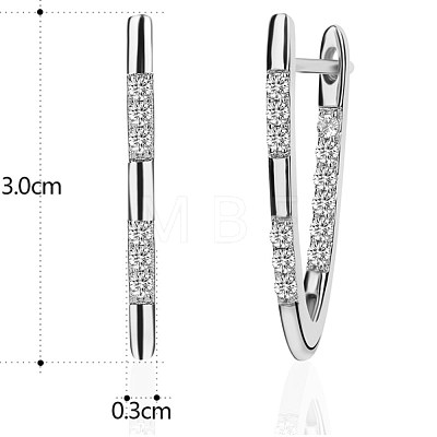 Brass Angular Hoop Earrings EJEW-BB35432-P-1