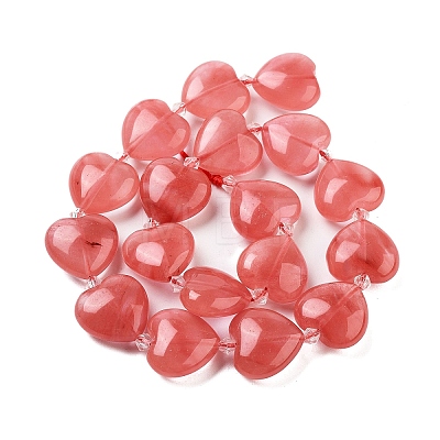 Cherry Quartz Glass Beads Strands G-C150-A32-01-1