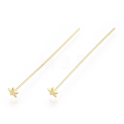 Brass Star Head Pins X-KK-N259-43-1