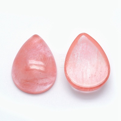 Watermelon Stone Glass Cabochons X-G-E491-B-11-1