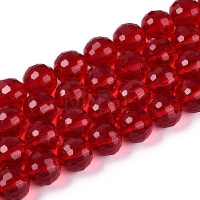 Transparent Glass Bead Strands GLAA-R095-10mm-38-1