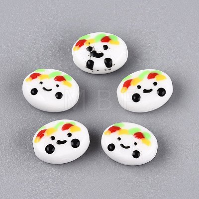 Handmade Porcelain Ceramic Beads PORC-Q005-07F-1