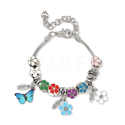 Alloy European Beads Charm Bracelets for Women BJEW-JB13948-1
