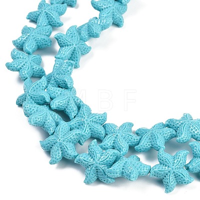 Synthetic Coral Dyed Carved Beads Strands CORA-K009-06C-03-1