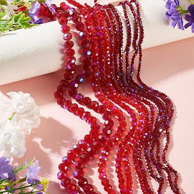 11 Strands 11 Styles Electroplate Glass Beads Strands EGLA-TA0003-06-1