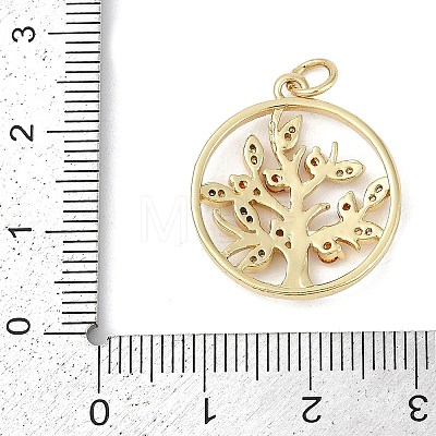 Rack Plating Brass Micro Pave Cubic Zirconia Pendants KK-H509-19G-02-1