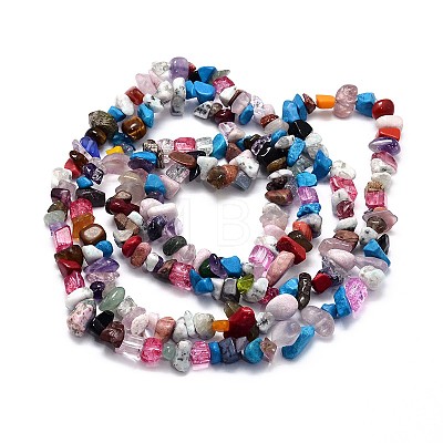 Mixed Stone Beads Strands G-O049-C-39-1