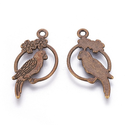 Alloy Tropical Parrot Pendants X-EA10187Y-AB-1