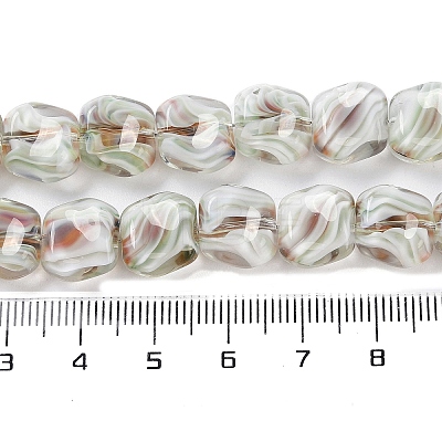 Handmade Milleflori Glass Beads Strands X-LAMP-M018-01A-03-1