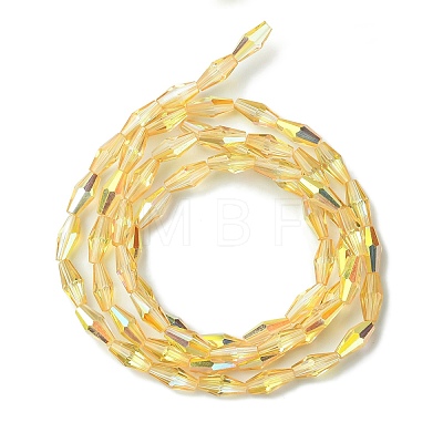 Transparent Electroplate Glass Beads Strands GLAA-K064-05A-HP01-1