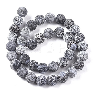 Natural Weathered Agate Beads Strands G-L534-M-10mm-1