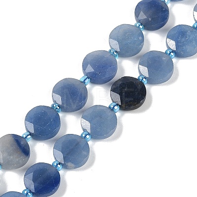 Natural Blue Aventurine Beads Strands G-C116-A57-01-1