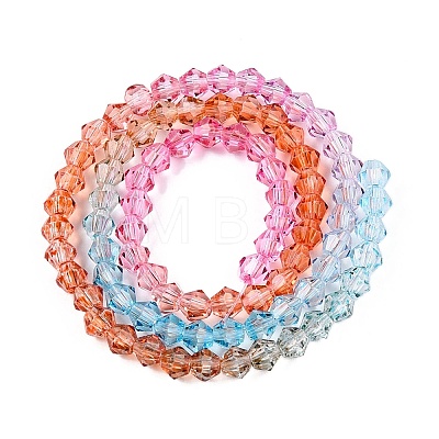 Gradient Color Baking Paint Glass Bead Strands X1-DGLA-A039-T6mm-A016-1
