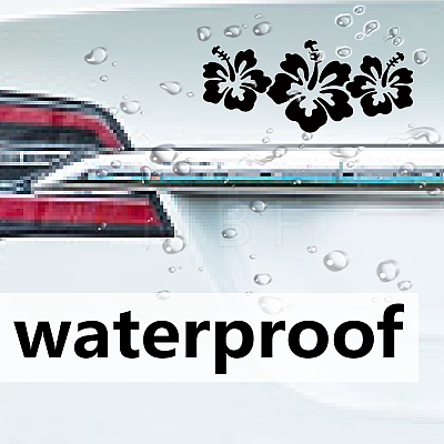 4Pcs 4 Styles Square PET Waterproof Self-adhesive Car Stickers DIY-GF0007-45E-1