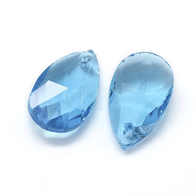 Faceted Glass Pendants X-GLAA-F069-L-A13-1