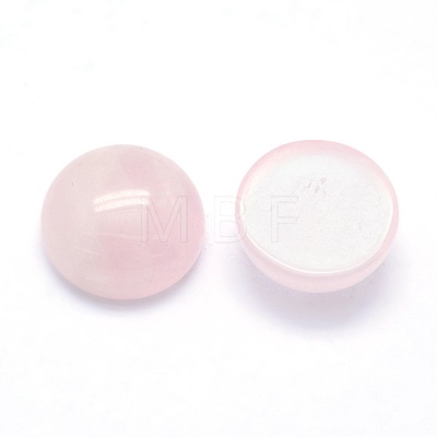 Natural Rose Quartz Cabochons G-P393-R20-4MM-1