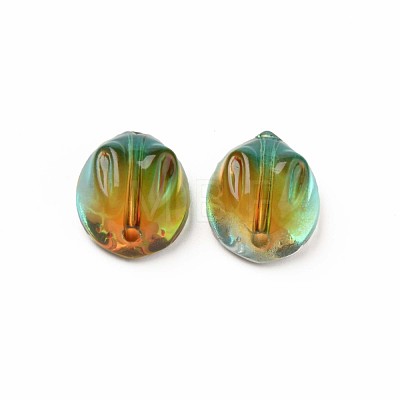 Two Tone Transparent Spray Painted Glass Beads GLAA-Q092-06-C04-1