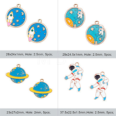 Alloy Enamel Big Pendants ENAM-CJ0001-05-1