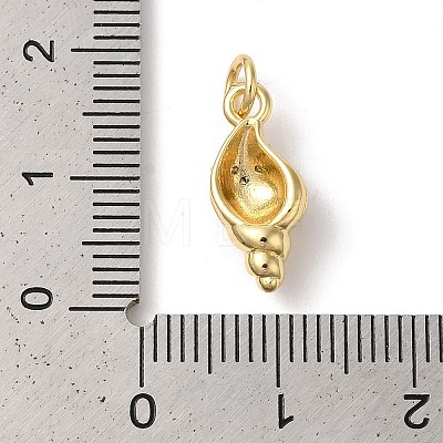 Rack Plating Brass Clear Cubic Zirconia Pendants KK-Z056-17G-1