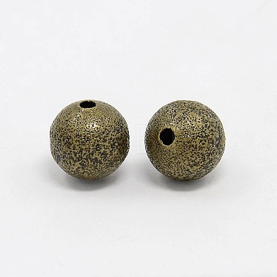 Round Brass Textured Beads EC225-M-NF-1