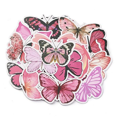 Butterfly 50Pcs Paper Scrapbook Stickers DIY-I114-01B-1