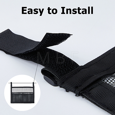 Polyester Mesh Hanging Zipper Bags ABAG-WH0072-041-1