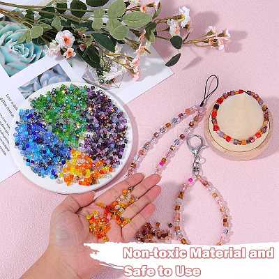 2 Bags Imitation Artificial Crystal Glass Beads GLAA-SZ0001-95B-05-1