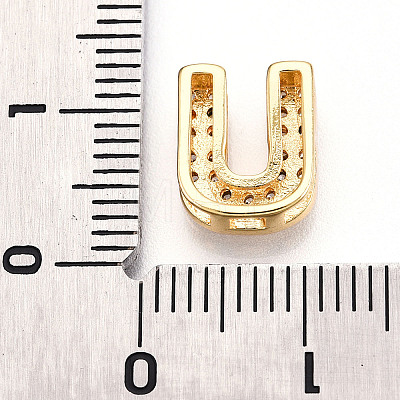 Brass Micro Pave Cubic Zirconia Charms KK-N254-217G-U-1