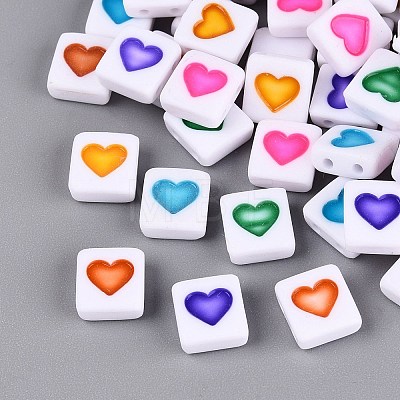 Opaque Acrylic Enamel Beads SACR-Q001-19A-1
