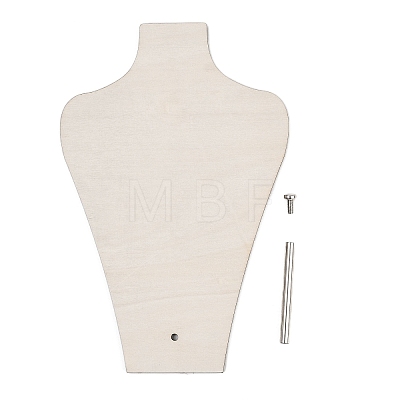 Vase Shaped MDF & Iron Pendant Necklace Jewely Display Stands NDIS-G008-01B-02-1