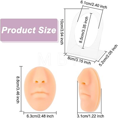 Soft Silicone Nose Flexible Model Body Part Displays with Acrylic Stands ODIS-WH0002-20-1