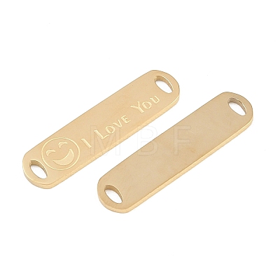304 Stainless Steel Connector Charms STAS-P445-05G-1