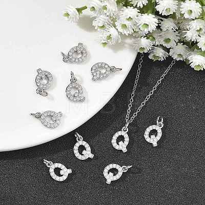 SHEGRACE Brass Micro Pave Clear Cubic Zirconia Pendants XGRQ29210-394P-Q-1