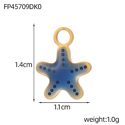 304 Stainless Steel Enamel Pendants STAS-OY008-50G-1