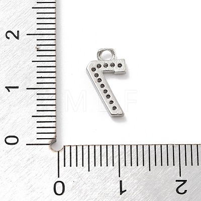 Brass Micro Pave Clear Cubic Zirconia Pendants ZIRC-I067-02H-1